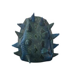 MadPax Backpack Spiketus Rex Pactor Blue Mamba Spikes Reptile Green Faux Leather